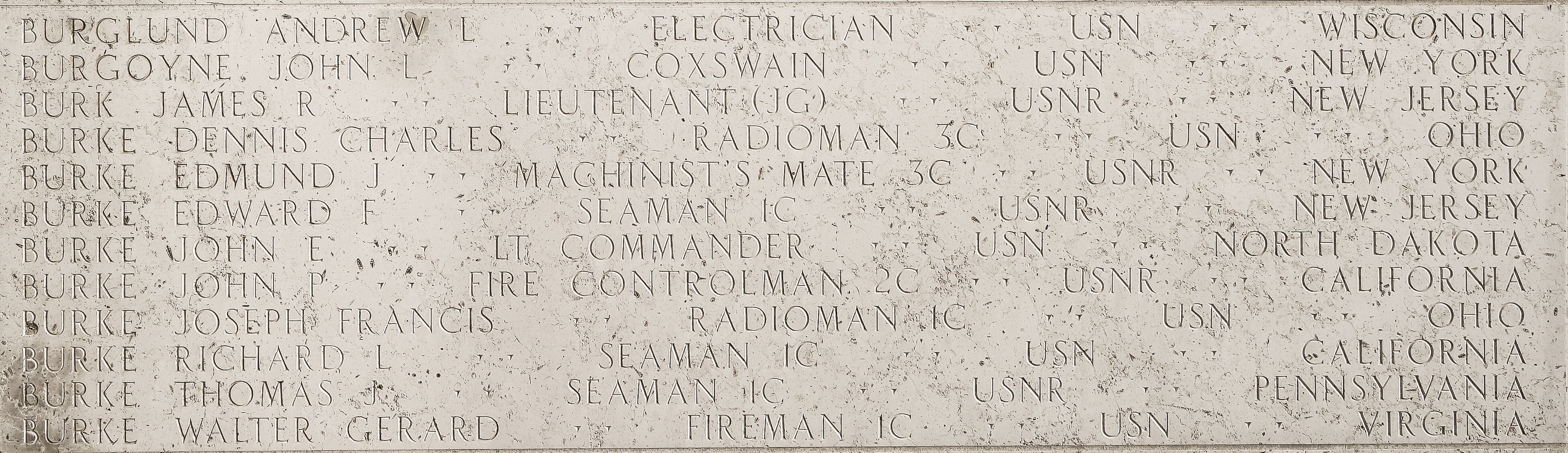 Joseph Francis Burke, Radioman First Class